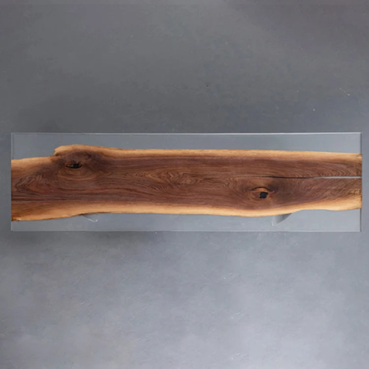 Waterfall epoxy resin wooden coffee table rosewood coffee table live edge epoxy resin coffee table