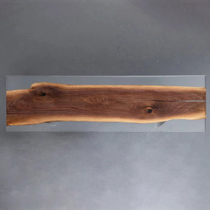 Waterfall epoxy resin wooden coffee table rosewood coffee table live edge epoxy resin coffee table