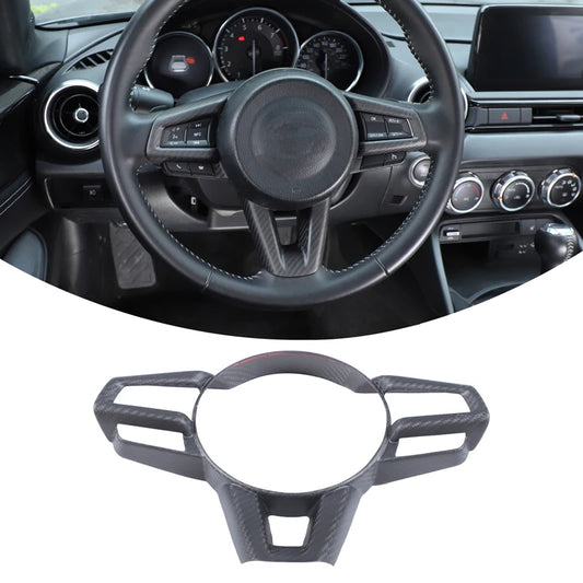Steering Wheel Key Frame Trim Sticker Steering Wheel Decorative Frame For Fiat Abarth 124 NF 348 348AX Mazda MX-5 ND 2016-2026