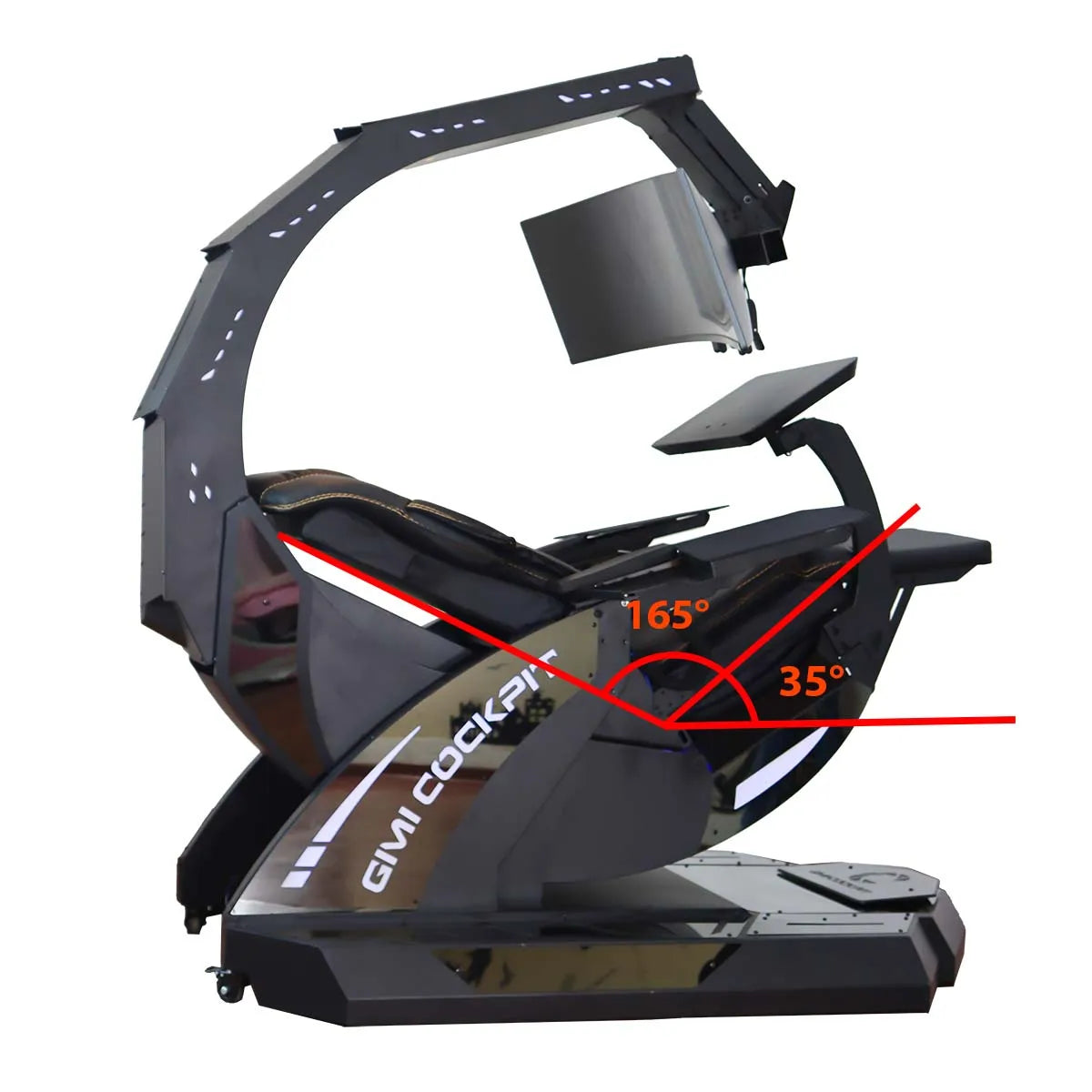 Zero Gravity Recline Workstation Chair GM-520 GIMI Gaming COCKPIT , Works Triple FIVE MonitorS Tilting Rig  VR