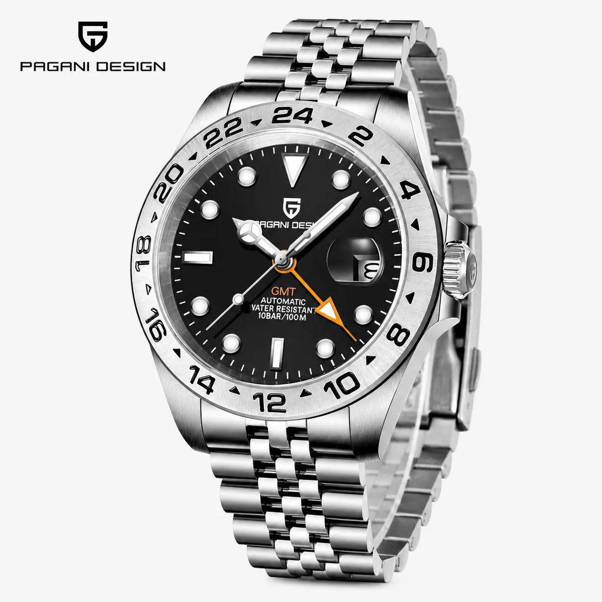 2026 PAGANI Design New Men's Automatic Mechanical Watches GMT Watch 42mm Sapphire Stainless Steel Waterproof Watch Reloj Hombre