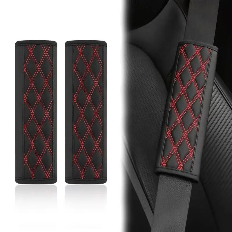 1/2Pcs Car PU Seat Belt Safety Belt Shoulder Cover Soft Breathable Protection Seat Belt Padding Pad Auto Interior Accessories
