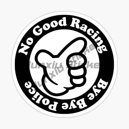 PVC No Good Classic Hand Creative Stickers for Car Motorcycle Truck Laptop Window Off-road Racing Helmet Camper Decal