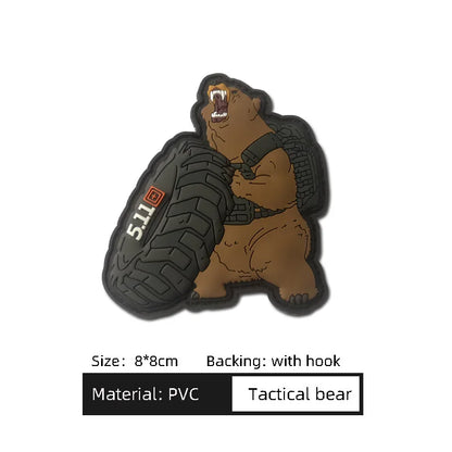 3D PVC Military Tactical Embroidery Patches Backpack Emblem Applique with Hook Outdoors Morale Armband Badges Clothes Stickers