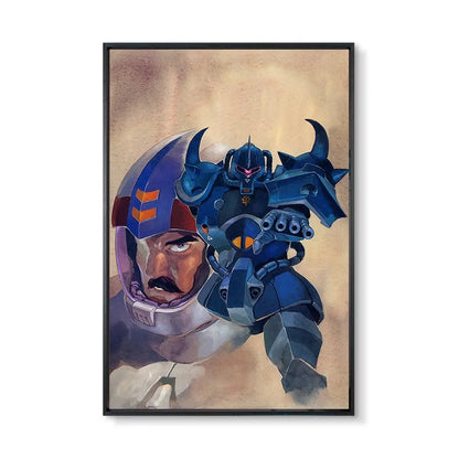 Gundam UC 0079 Frameless Canvas Print  Amuro RX-78 Poster Merchandise - Decorative Wall Art for Bedroom and Headboard