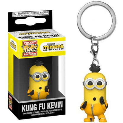 Funko Pocket Pop Keychain Miniones Carl Agnes Pajama BOB Vinyl Action Figure Brinquedos Collection Model Toys for Kids