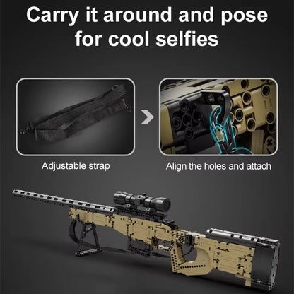 New City Technical  Police Military Weapon Sniper Rifle Building Blocks AWM For Assault Rifle Brick Toy for Kids Christmas Gifts