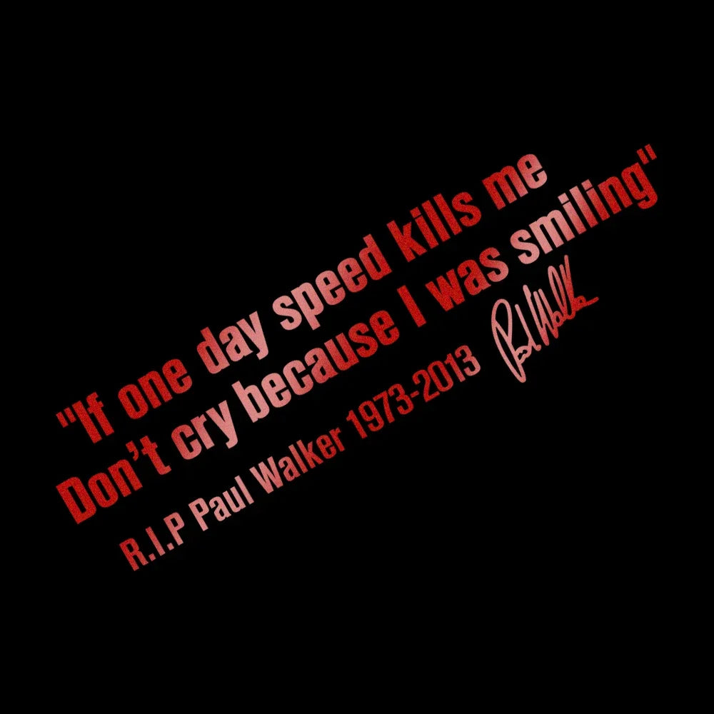 28x8cm R.I.P Paul Walker Sentences Car Reflective Sticker Auto Motorcycle Laptop Speed Vinyl Film Decor Decal Car Accessories