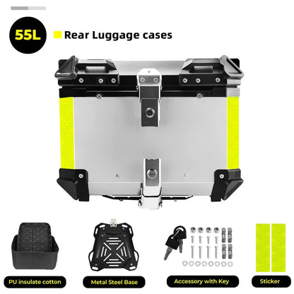 CNC Aluminum Motorcycle Helmet Box Trunk Top Case Travel Luggage Storage Box for BMW R1200GS Adventure 1200 GS R1250GS ADV