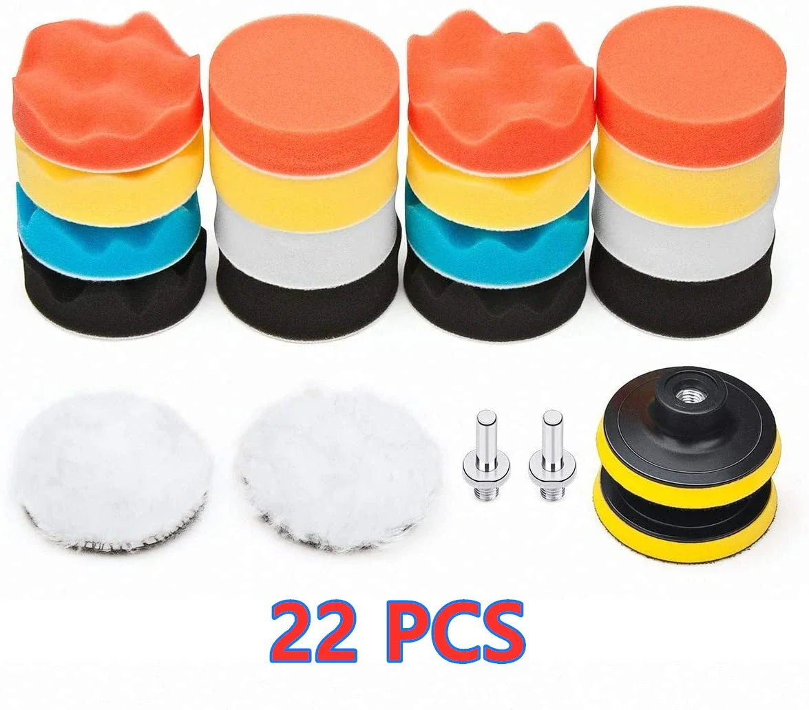 kkjoy Scratch Remover Foam Pads Polishing Buffer Kit suit for auto motorcycle