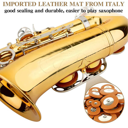SLADE Gold Silver Saxophone Eb Alto Saxophone Brass Body Saxophone Set with Case Reed Sax Accessory Professional Instruments