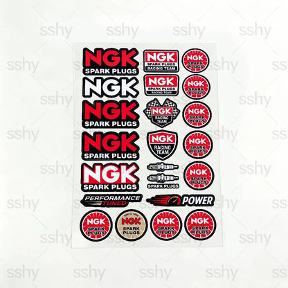 For NGK Reflective Motorcycle Stickers Waterproof Vinyl Decals for Motorbike Helmet Fuel Tank Bike