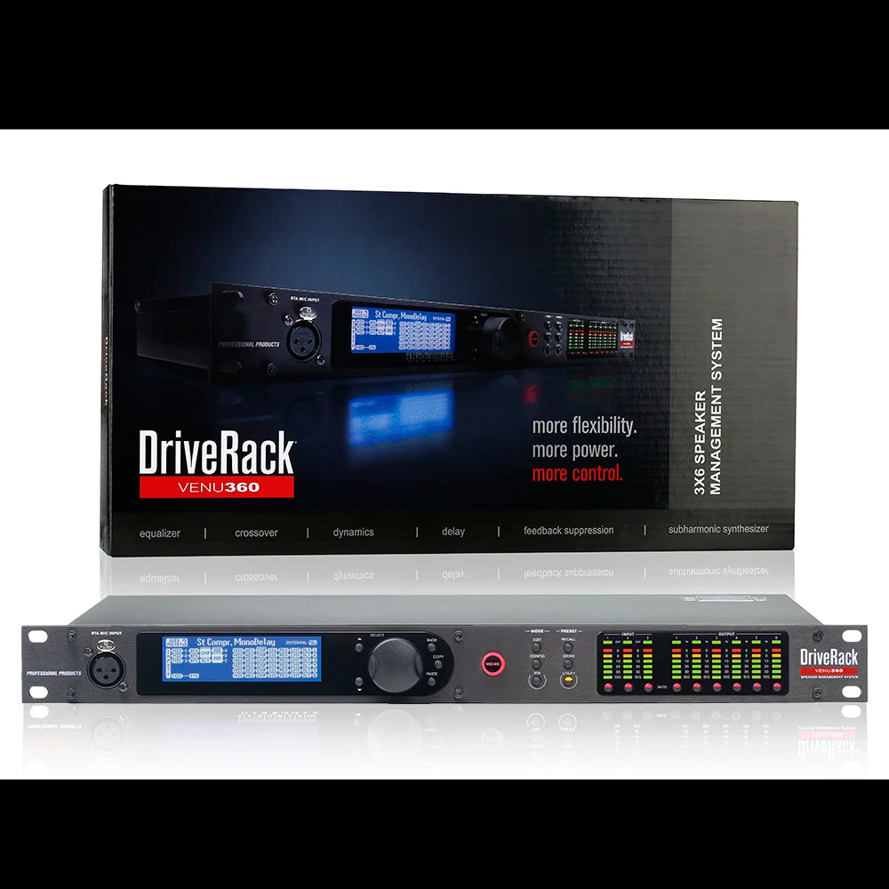 VENU360 3 Input 6 Output Stage Pro Audio Processor Original Software Audio Driver Rack Complete Speaker Management System
