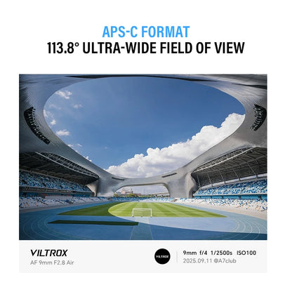 Viltrox 9mm F2.8 Air APS-C Lens Auto Focus Camera for Sony E/NZ/XF Mount Mirrorless Cameras ZV-E10 ZV-E10II A6400