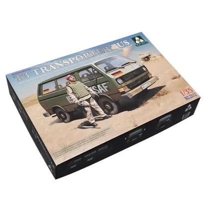 Takom 2013 1/35 Military Transport Bus Model Kit with Figure Plastic Assembly