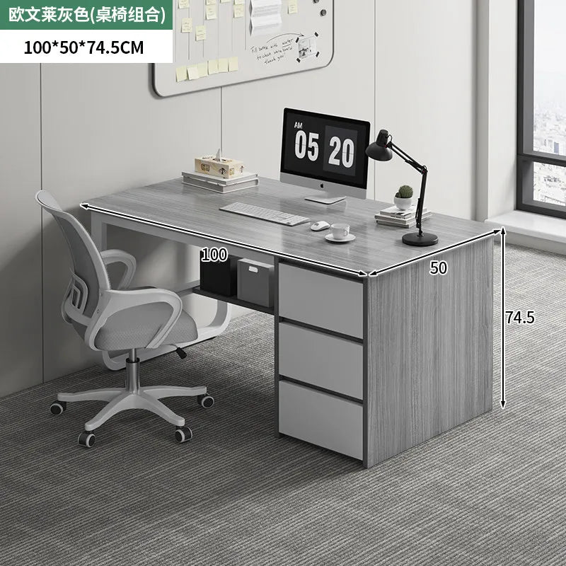 Bedroom Computer Desk Desktop Desk Chair Combination With Drawers Office Desks White Gaming Workstations Escritorio Furniture