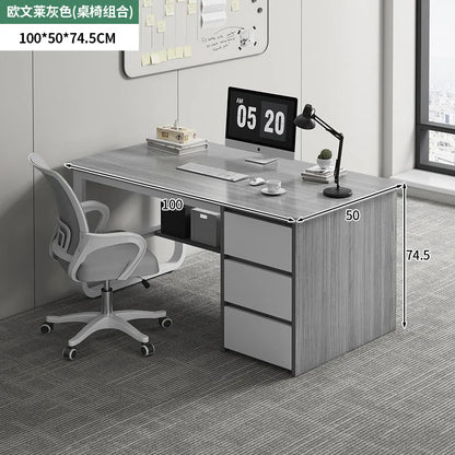 Bedroom Computer Desk Desktop Desk Chair Combination With Drawers Office Desks White Gaming Workstations Escritorio Furniture