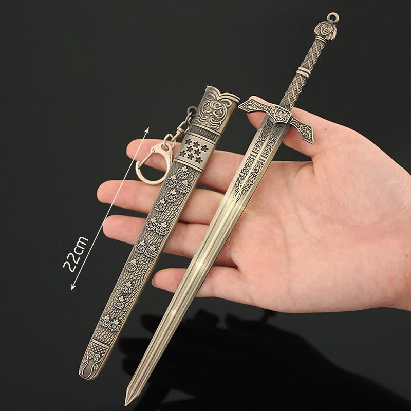 Mini Dark Moon Sword Keychain ER Game Peripherals Ranni Hand of Malenia Moonveil Sword Model Key Ring llavero Gift Toys