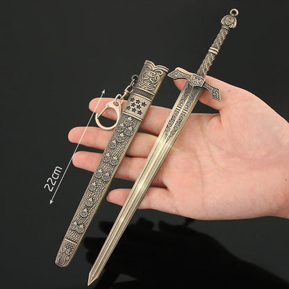 Mini Dark Moon Sword Keychain ER Game Peripherals Ranni Hand of Malenia Moonveil Sword Model Key Ring llavero Gift Toys
