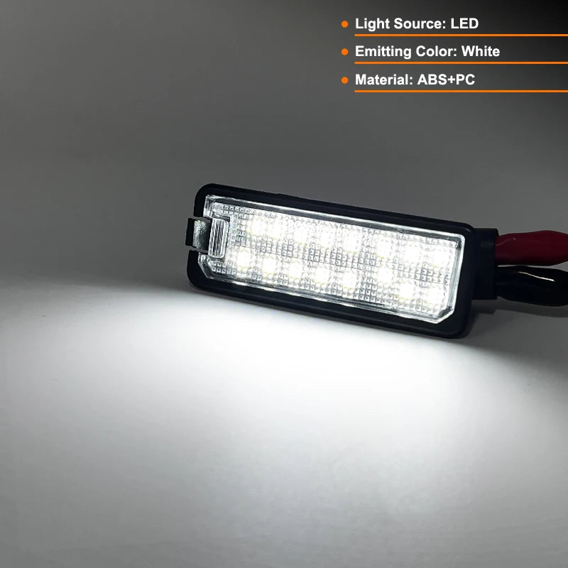 2Pcs For Porsche 987 911 997 958 Boxster Cayman Carrera Turbo Cayenne GT3 White LED Number License Plate Light
