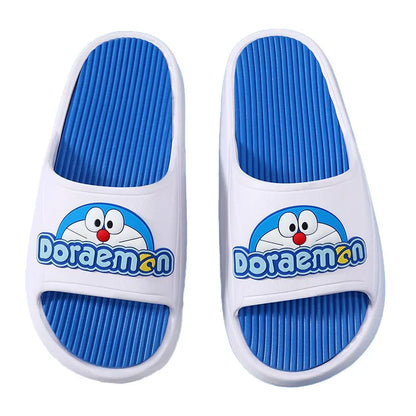 Doraemon Thick Sole Slide Sandals for Men Women Non Slip EVA Open Toe Slippers Casual Indoor Outdoor Beach Shoes Fans Best Gifts