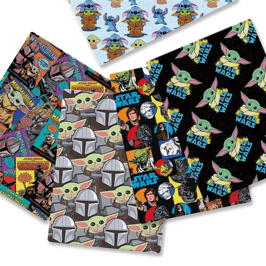 140x50CM Cartoon printed fabric  DIY star wars Cartoon Polyester/100Cotton/satin Fabric Patchwork Tissue Kid Sewing Doll Curtain