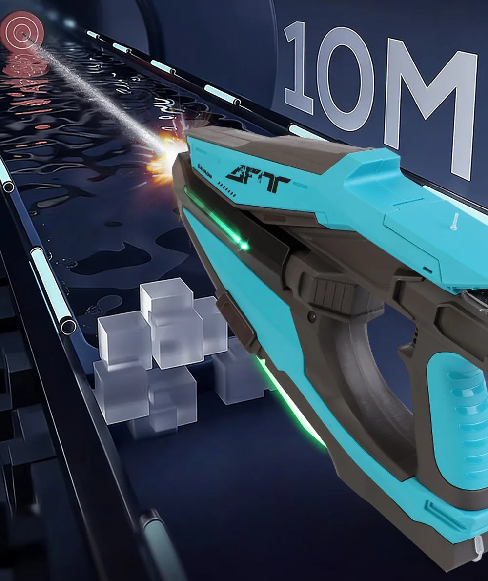 Tomahawk Electric Water Gun with Automatic Continuous Firing Linkage and Chambered Water Gun