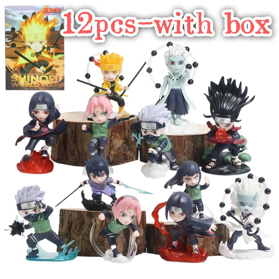Anime Naruto Blind Box Model Figure 1-12 pcs NARUTO Ninkai Taisen Series Figurine PVC Desktop Collectible Toy Doll Birthday Gift