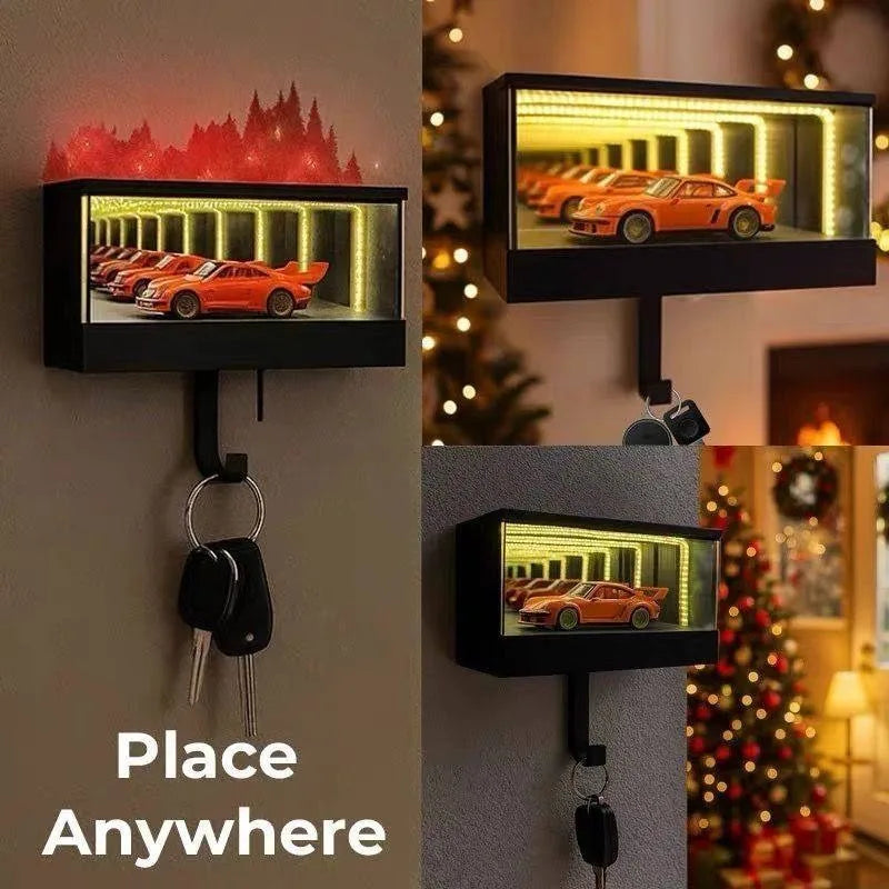 Infinity Garage Keychain Car Illuminated Infinite Garage Key Hook Suitable For Home Office Entrance Car Key Hanger