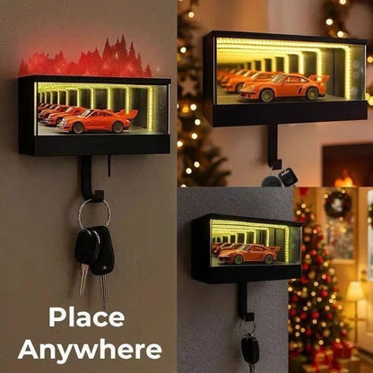 Infinity Garage Keychain Car Illuminated Infinite Garage Key Hook Suitable For Home Office Entrance Car Key Hanger