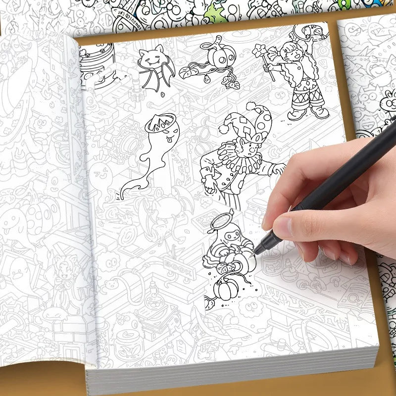 1 PCS Decompression Graffiti Book Containing Exquisite Graffiti Patterns for You to Trace and Color Aiming to Provide Creativity
