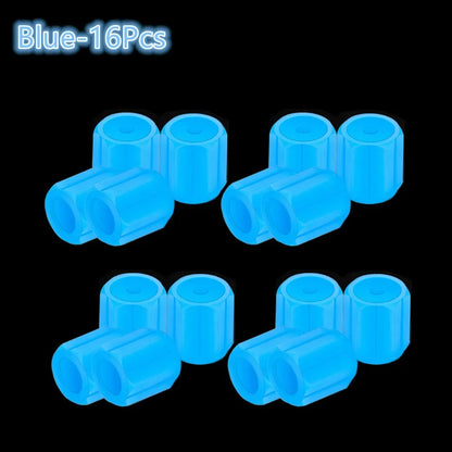 Luminous Tires Valve Caps Car Styling Universal Fluorescent Tire Valves Cap Car Motorcycle Bike Wheel Plug Tyre Hub Cover Decor