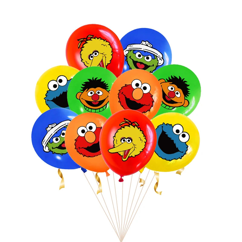 10pc 12Inch The New Sesame Street Latex Balloon Kids Birthday Party Decoration