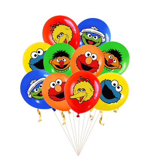 10pc 12Inch The New Sesame Street Latex Balloon Kids Birthday Party Decoration