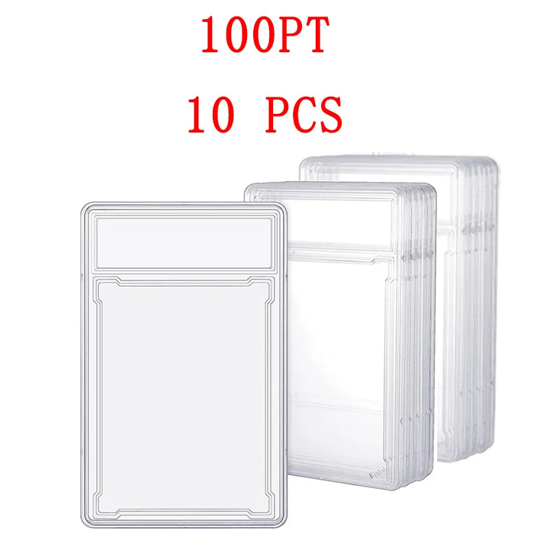 35/55/75/100PT Trading Cards Slab Label Grade Baseball Star Card Sleeves Protector Acrylic Hard Plastic Game Grade PTCG Gift Toy