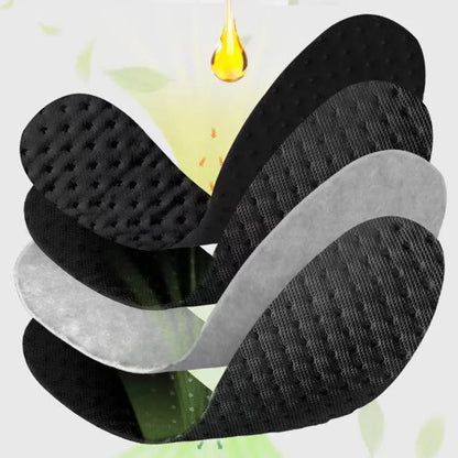 1Pair Bamboo Plant Deodorant Running Sports Insole Charcoal Antibacterial Shoes Insoles for Feet Thick Shock Absorbing Shoe Sole