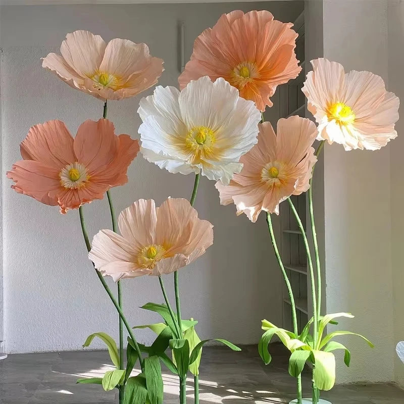 180cmGiant Artificial Paper  Flowers   Wedding Decoration Home Decor Mariage Party Supplies Window Garden Decoration Accessories
