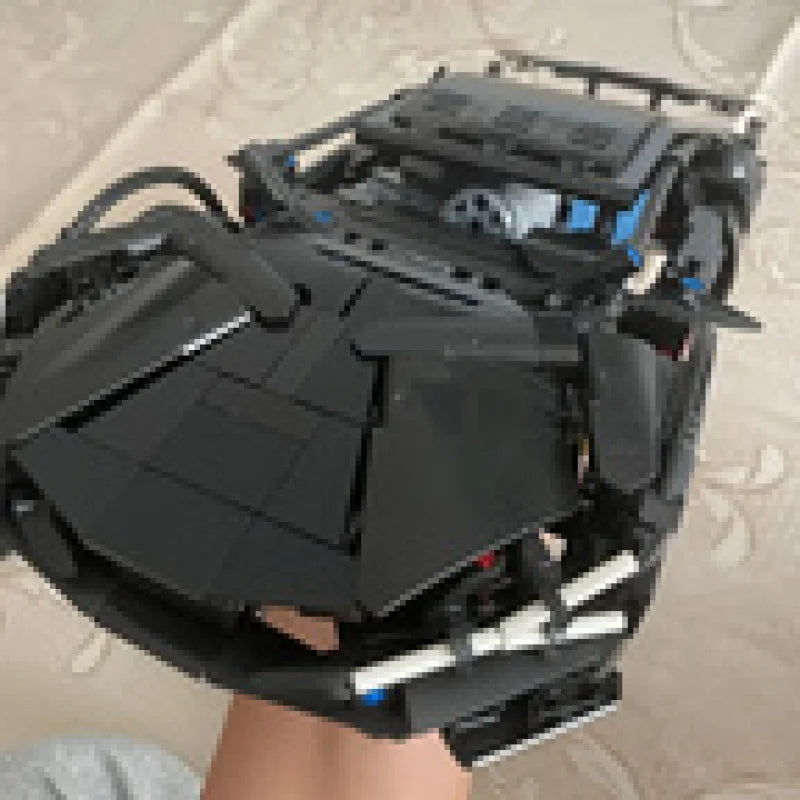 1:14 Black Sports Car Building Blocks Set 1000PCS+, Suitable for 14+, Educational Assembled Model, Home Decoration & Gift