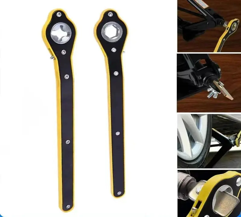 Car Scissor Jack with Wrench Auto Emergency Crank Lift Stand Labor-Saving Repair and Tire Replacement Tool for SUV Vehicle