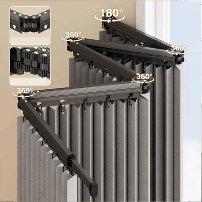 Foldable Shower Curtain Rod Set Invisible Bathroom Partition Waterproof High-End Dry Wet Separation Eye Protection Included