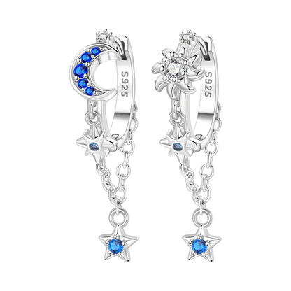 Orstarry 925 Sterling Silver Asymmetric Design Earring Key Lock Earrings Drop Earrings For Women Party Gifts Trendy Jewelry