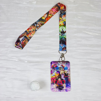 Anime Cartoon Credential Holder Keychains Neck Lanyard For Pass Card Anime Credit Card Holder Keychain Straps Wholesale