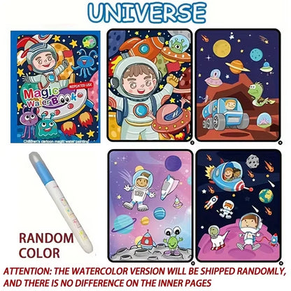 1pcs Magical Book Water Drawing Montessori Toys Reusable Coloring Book Magic Water Drawing Book Sensory Early Education Toys