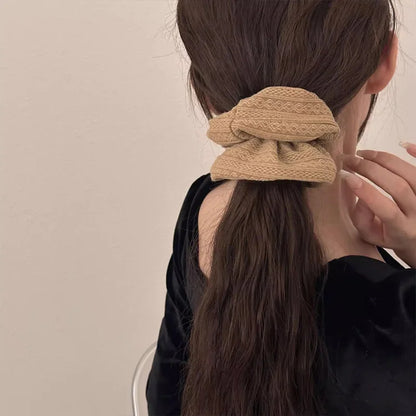 Vintage Knitting Pattern Large Intestine Scrunchie For Women Girls Sweet Hair Band Hair Tie Rubber Band Fashion Hair Accessories