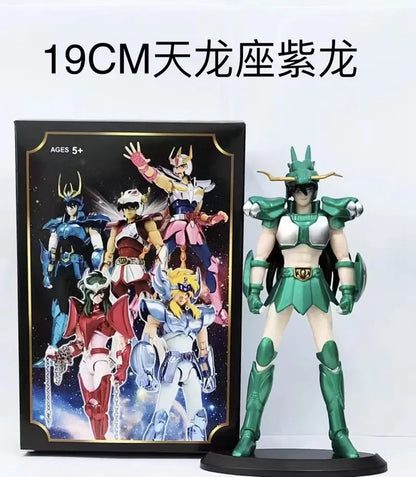 19cm Anime Dark Saint Seiya Figure Phoenix Ikki Hyoga Seiya Shiryu Action Figures Toy PVC Box Figure Collection Decoration