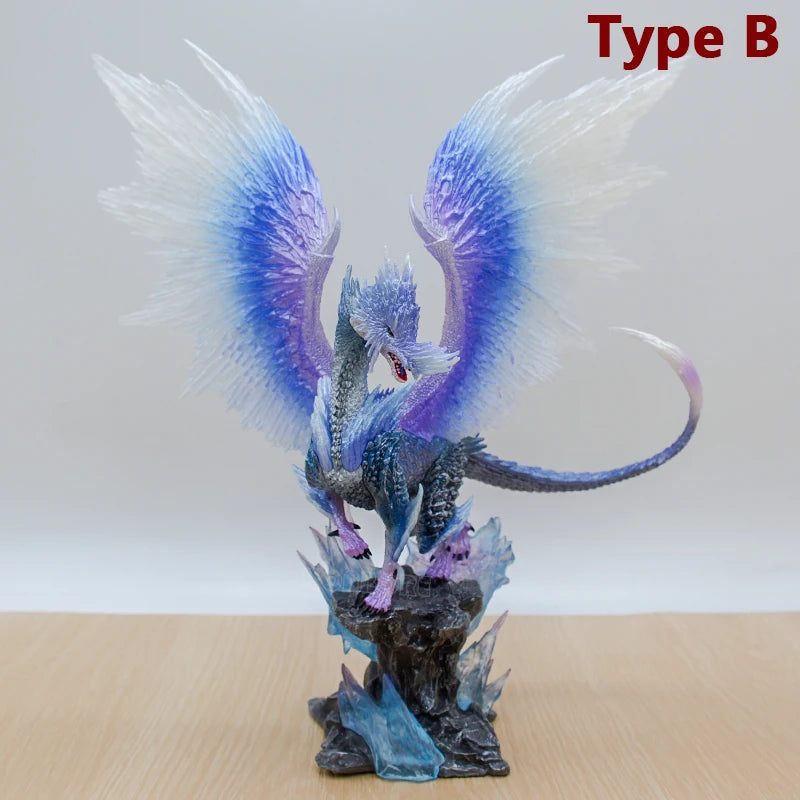 22cm Monster Hunter World Kirin Anime Figure Capcom Builder Creator's Model Glavenus/Dinovaldo/Velkhana Action Figure Doll Toys