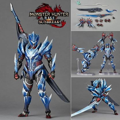 22cm Monster Hunter World Kirin Anime Figure Capcom Builder Creator's Model Glavenus/Dinovaldo/Velkhana Action Figure Doll Toys