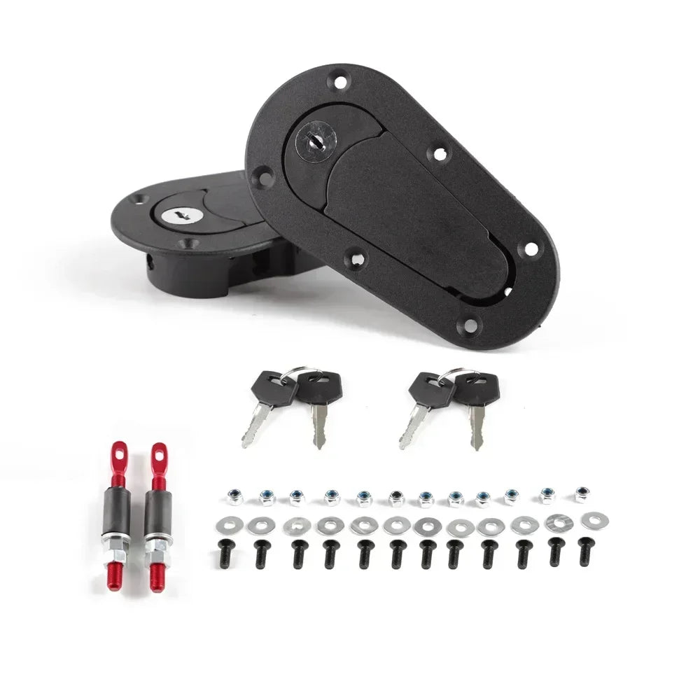 Front Hood Engine Bonnet Pin Latch Lock Universal For Racing Car Safety Protection with Lock keys Kit Refitting