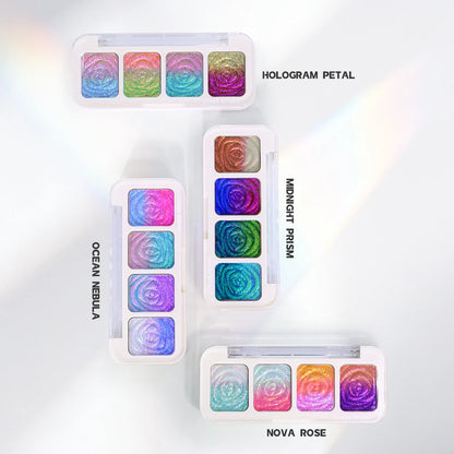 SHEEN EFFECT Cosmetics Multi-Chrome Chameleon Shift Eyeshadow Palette - Sheen Effect, Duochrome Metallic Glitter, Assorted Plast