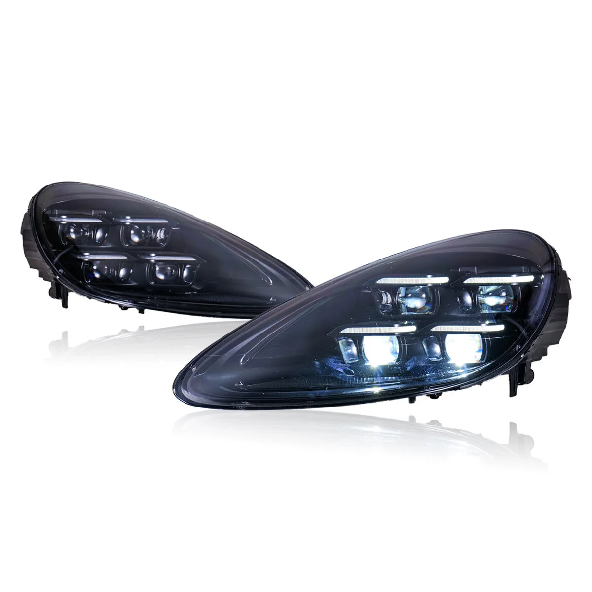 Car Lights For Porsche Cayenne Headlights 2011-2017 958 LED Laser Matrix Head Lamps Upgrade 2024 Style